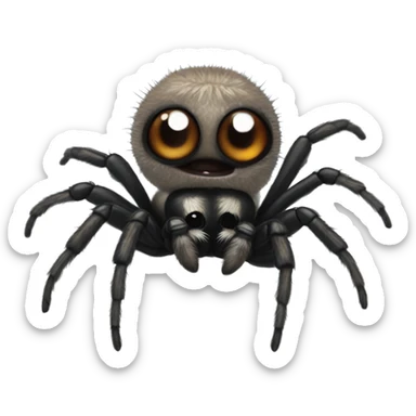 Cute baby jumping spider sticker