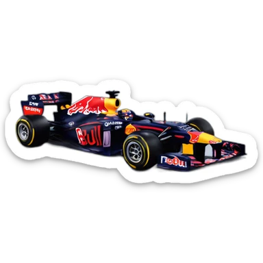 formula 1 car red bull racing sticker