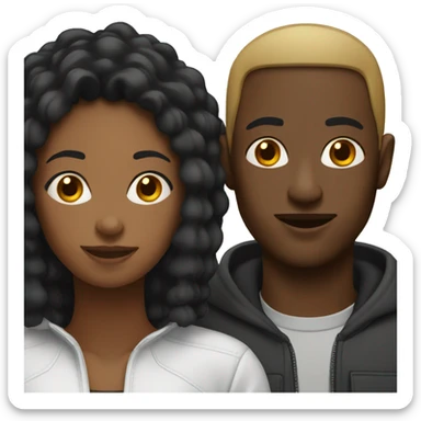 Black couple with a blunt  sticker