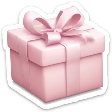 Light pink Christmas gifts under a white Christmas tree  sticker