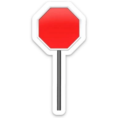 road Stop Sign sticker
