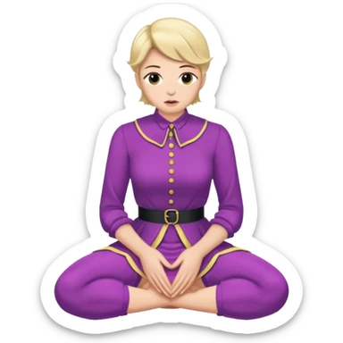 Submissive male sissy cuck on knees wearing female clothes sticker