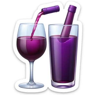 Grapes Drink with alochol bottle sticker