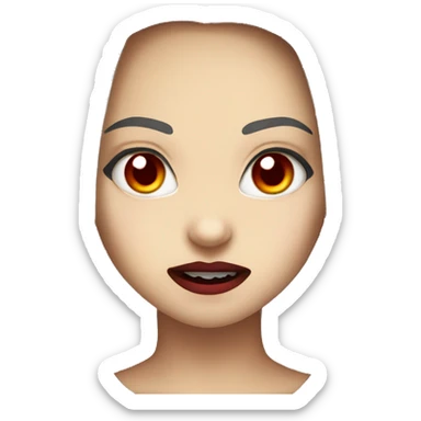 girl vampire aggression face red eys sticker