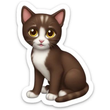 Chocolate kitten sticker