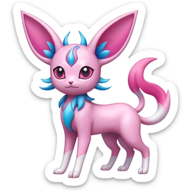 Espeon-Sylveon-Fakémon-hybrid-creature (full body)  sticker