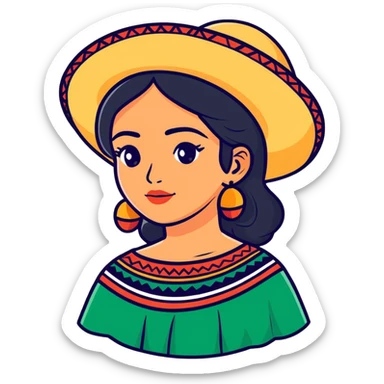 Mexican women  sticker
