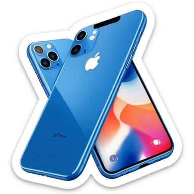 Create the iPhone. 17 pro max with a blue cover sticker