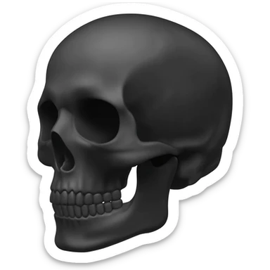 generate a black skull sticker