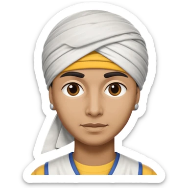 Indiana pacer wearing a turban sticker