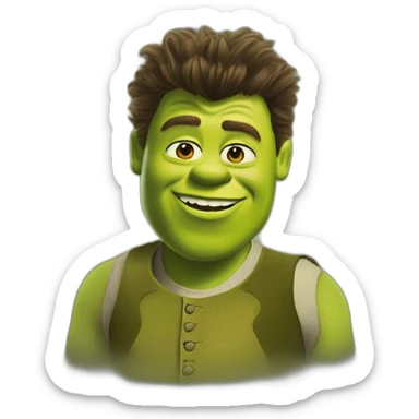 shrek as rick astley sticker