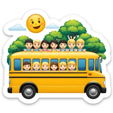 school excursion bus in singapore sticker
