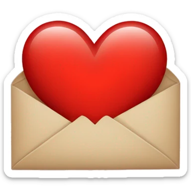 Letter v inside a red heart  sticker