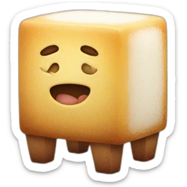 sugar cubic with legs sticker