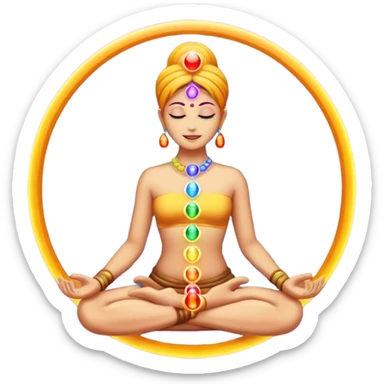 glowing chakras sticker
