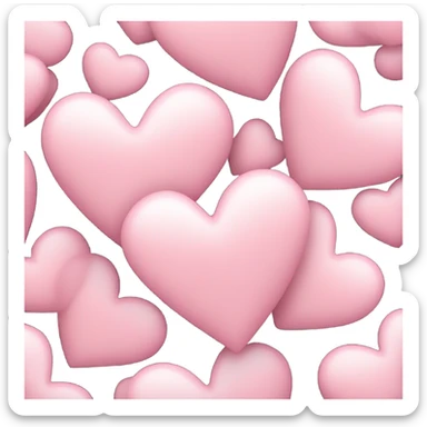 Light pink love heart  sticker