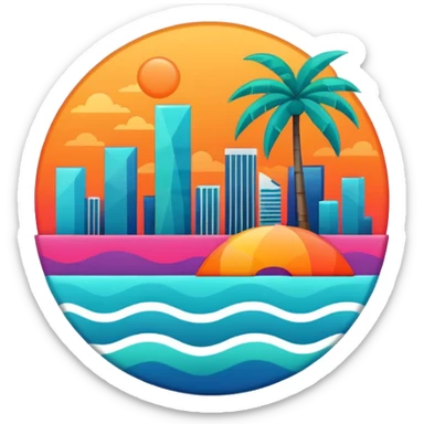 miami logo sticker