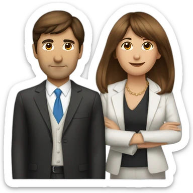 Milei javier abrazando a Patricia Bullrich sticker