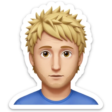 Logan Paul with a short beard and spiky hair sticker