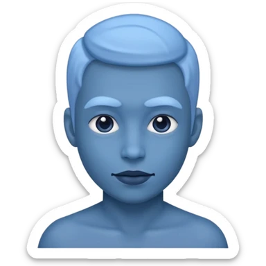 He was blue in color sticker