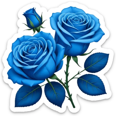 Blue roses sticker
