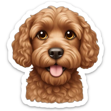 brown cavoodle sticker