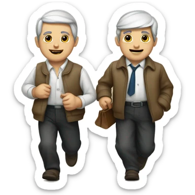 2 Frères et leur seure a faire de la marche   sticker