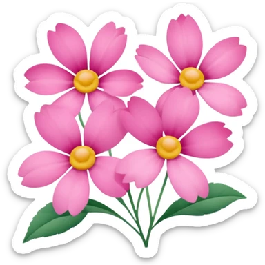 Polaroid photo of pink flowers sticker