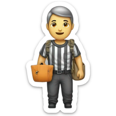 Prisoner with a bag sticker