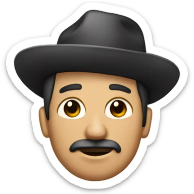 Hombre de piel morena y microfono sticker