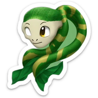 snake wearing a slytherin scarf hogwarts sticker