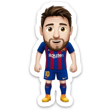 Messi asustado llevándose las manos a la cabeza  sticker