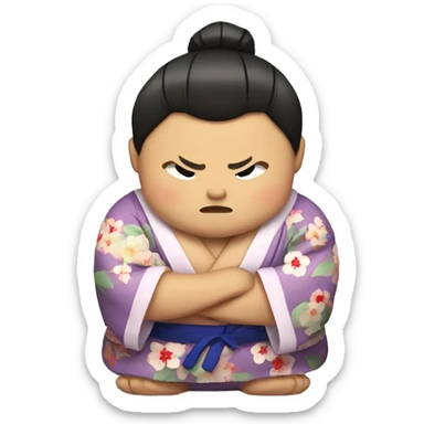 sumo in kimono sticker