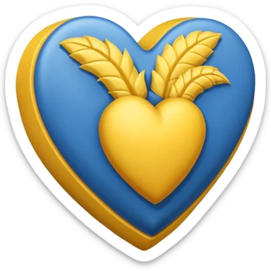 Heart in university of Michigan colors sticker