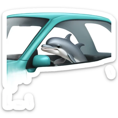 Dolphin in a car sticker