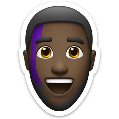 a black and purple heart sticker