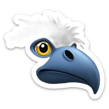 yetti bird wuth long nose sticker