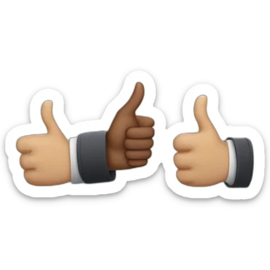 Thumbs up and pray combined sticker