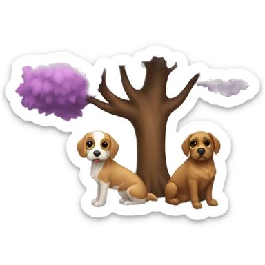 Arbol de perros sticker