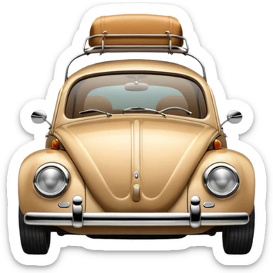 Vw bug in tan sticker