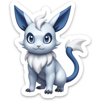 Mewostic-Absol-Minccino-Pokémon-Fakémon-hybrid-creature (full body) sticker