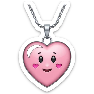 Un emoji de un collar de charms que incluya el color rosa sticker