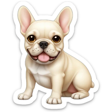 Cream French bulldog sticker