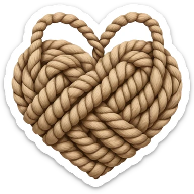 Heart made of rope sticker