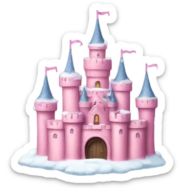  Pink snow castle sticker