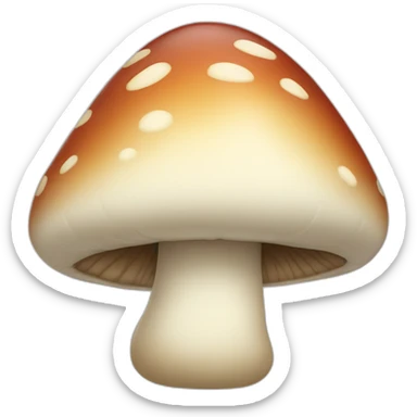 Cartoon mushroom with a face sticker