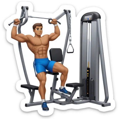 guy cable-crossover gym sticker