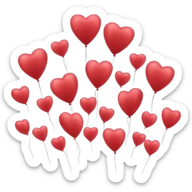 heart shaped balloons sticker