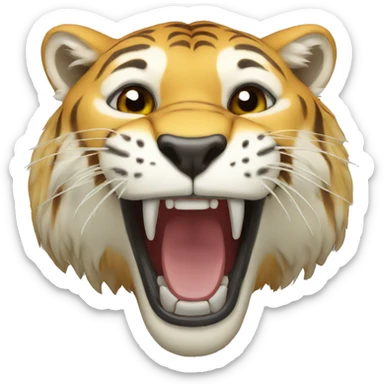 Sabertooth tiger sticker