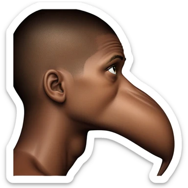 solo portrait of a boy sticker